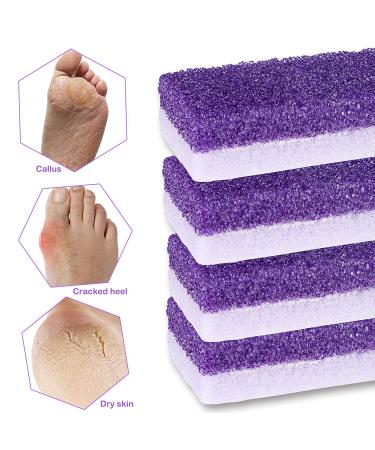 Pumice Stone 6 Pack Foot Scrubber & Callus Remover - Dead Skin Remover for Feet, Heels, Hands and Body - Purple - Buy Online on GoSupps.com