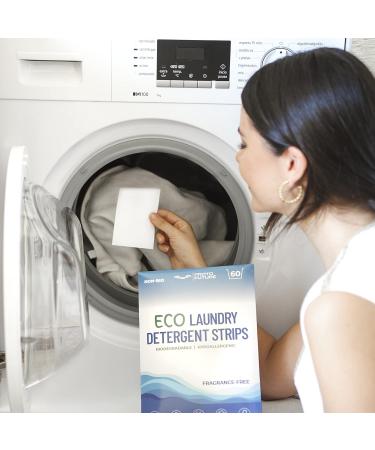 Eco-Friendly Laundry Detergent Sheets - Fragrance Free 60 Count - Biodegradable Hypoallergenic Zero Waste Eco-Strips - Plant-Based Formula - Plastic-Free - 60 Loads - Proto Future - Buy Online on GoSupps.com