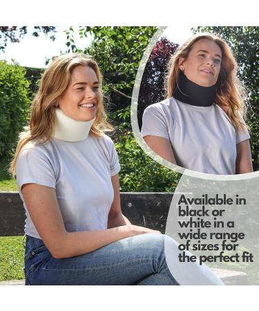 Solace Bracing Perfect Fit Neck Support - British Made Cervical Neck Collar Brace for Pain Relief - White (19 x 3.5) - Buy Online on GoSupps.com