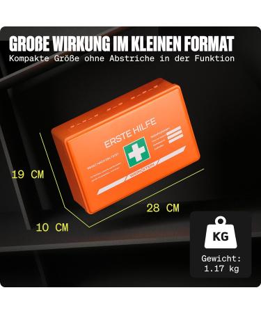 3x First Aid Box DIN 13157:2021 - Complete Kit with Wall Bracket Stickers Masks & Wet Wipes for Home & Business Safety - Buy Online on GoSupps.com