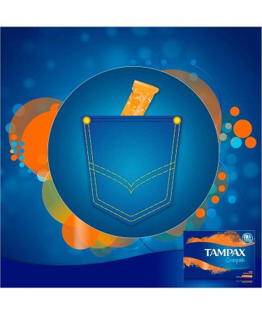 Tampax Compak Super Plus 22 Tampons with Plastic Applicator - Ultra Absorbent Discreet Shipping Worldwide - Buy Online on GoSupps.com