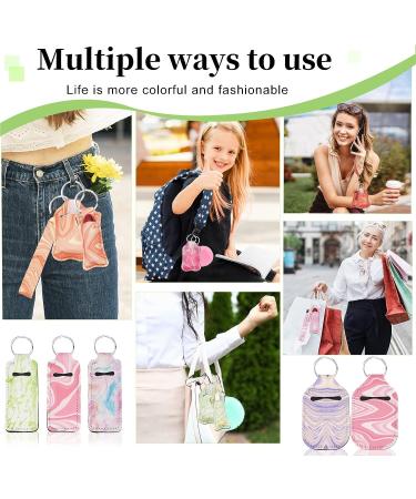 YALINKA 96Pcs Travel Bottle Chapstick Lanyard Keychain Holders - Reusable Lip Balm Pouch with Tassel Pom Pom - Style 3 - Buy Online on GoSupps.com
