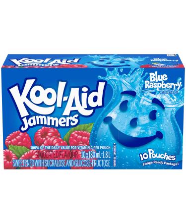 Kool-Aid Jammers Blue Raspberry Flavour 1.8L (4 Boxes of 10 Pouches)