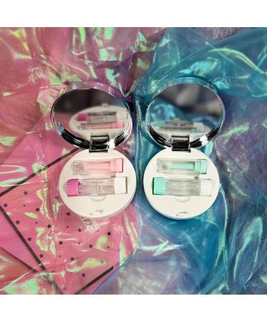 Rinetics Portable 4-in-1 RGP Hard Shell Contact Lens Etui | Contact Lens Holder & Storage Kit for Travel & Home - Pink - Buy Online on GoSupps.com