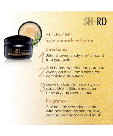 SH-RD Protein Cream Gold Deluxe Edition - Deep Conditioner for Dry Damaged Hair | Leave-In Hair Protein with Rosemary & Gold Leaf | Repair Split Ends & Enhance Shine - 2.71oz/80ml - Buy Online on GoSupps.com