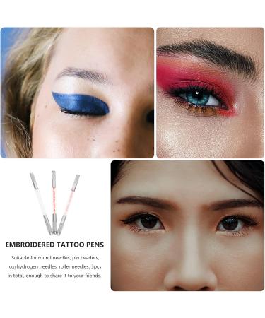 Healeved 3pcs Fruit Embroidery Pen Eyebrow Microblading Kit Eyebrow Embroidery Hand Tools Makeup Tool Copper 1 count (Pack of 1) Assorted Color - Buy Online on GoSupps.com