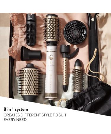 Bellissima 8-in-1 Interchangeable Hot Air Brush Dryer and Volumizer with Ion Technology, Ceramic and Keratin Coated Brushes - 1000W UK Plug - Buy Online on GoSupps.com