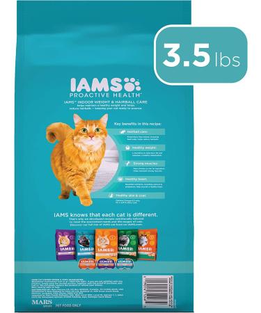 IAMS Proactive Health Indoor Cat Food - Weight & Hairball Care with Chicken & Salmon - Buy Online on GoSupps.com