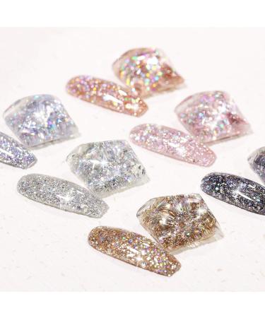 GAOY Chrome Platinum Glitter Gel Nail Polish Set - 6 Shiny Colors - UV/LED Soak Off - DIY Manicure Kit for Home & Salon Varnish - Buy Online on GoSupps.com