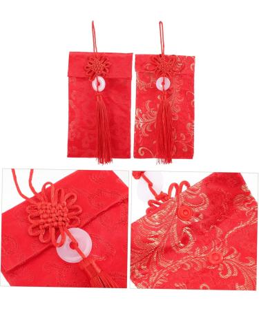 ABOOFAN 4 Pcs Fabric Red Envelope Chinese Gifts Hongbao Envelopes Lucky Money Envelopes Silk Red Envelope Red Envelopes Embroidered Purse Party Red Packets Cloth New Year Money Bag - Buy Online on GoSupps.com