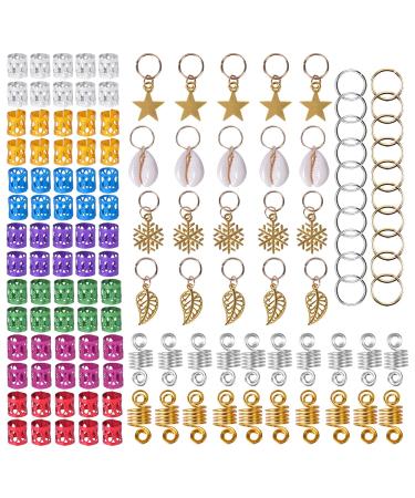 130PCS Aluminum Dreadlocks Pearl Cuffs & Hair Jewelry Rings - Hair Braiding Accessories - Buy Online on GoSupps.com