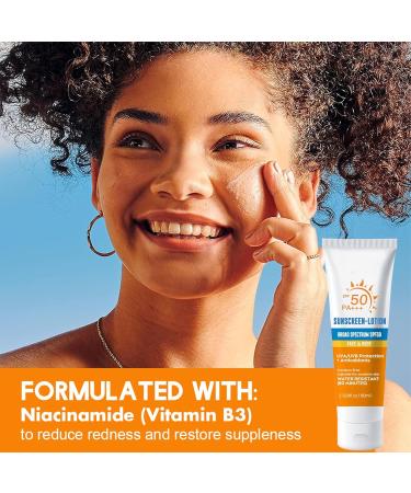 Trendyfave Face Sunscreen Spf 50 Face Moisturiser Sweat Resistant & Non-Greasy Sun Cream Sunscreen Protects Delicate Skin Against Sunburn And Long-Term Uv Damage All Skin Types Travel Size - Buy Online on GoSupps.com