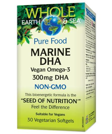 Whole Earth Sea Marine DHA Omega-3 Vegetarian Softgels - Buy Online on GoSupps.com