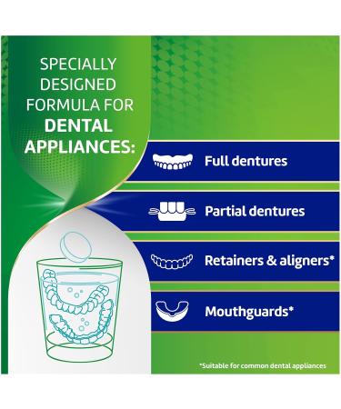 Polident Overnight Whitening Antibacterial Dental Appliance Cleanser Tablets, 90 Count (2 Pack) - Buy Online on GoSupps.com
