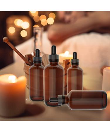 12 Pack 4 oz Amber Essential Oil Dropper Bottles with Glass Dropper and Stainless Steel Funnel for Aromatherapy - Refillable and Empty Boston Round Bottles - Buy Online on GoSupps.com