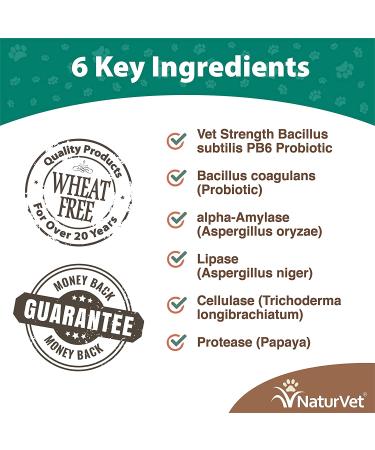 NaturVet Advanced Probiotics & Enzymes for Dogs - Vet Strength PB6 Probiotic Soft Chews (120 Count) - Buy Online on GoSupps.com