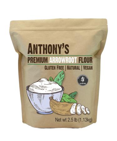 Anthony's Premium Arrowroot Flour, 2.5 lb, Batch Tested Gluten Free, Non GMO 2.5 Pound (Pack of 1)