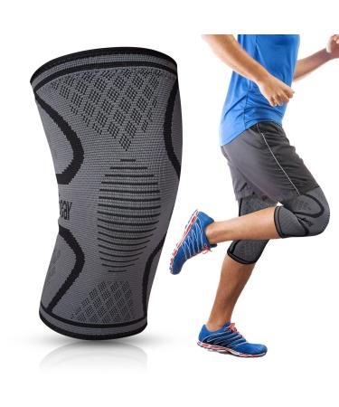 RiptGear Knee Compression Sleeve - Braces for Knee Pain - Compression for Arthritis, Meniscus Tear, Running, Walking - Support for Women and Men - Sleeves Weightlifting (Medium, Gray (1 Pack)) Medium Gray (1 Pack) - Buy Online on GoSupps.com