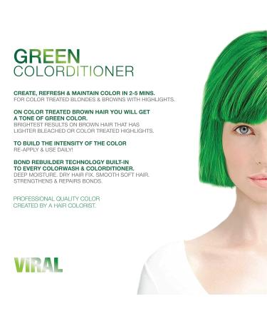 Celeb Luxury Viral Green Colorditioner - Professional Semi-Permanent Hair Color Depositing Conditioner for Vibrant Green Color Maintenance & Refreshment - Buy Online on GoSupps.com
