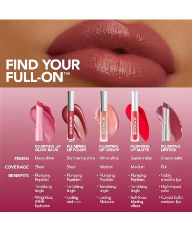 BUXOM Full-On Plumping Lip Glow Balm Tinted Lip Balm Hydrating & Nourishing Lip Treatment with Hyaluronic Acid & Shea Butter Cruelty-Free Dolly Delight - Buy Online on GoSupps.com
