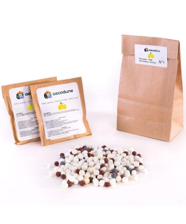Wash for 1 year with the Aecodune refill for KO Waschball - 240 washes - Natural detergent powder in laundry beads zero waste - detergent sensitive - ethereal oil lemon 1 year lemon fulfillment