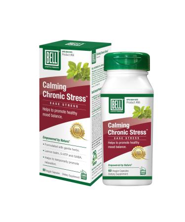 Bell Calming Chronic Stress | A natural health product | Features a blend of herbal extracts 5-HTP GABA and more. Bell Calming Chronic Stress 60 Capsules