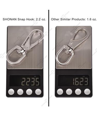 SHONAN Stainless Steel Flag Clips - 4 Pack 3.5 Inch Swivel Snap Hooks for Flagpole Rope, Dog Leashes, Keychains, Boat Ropes, Bird Feeders - Buy Online on GoSupps.com