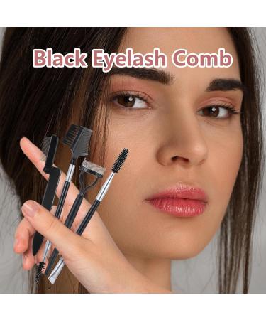 4 Pcs Eyebrow Brush & Comb Set - Professional Eyelash Separator Tool & Spoolies for Perfect Eye Makeup - Remove Clumps & Create Flawless Brows - Buy Online on GoSupps.com