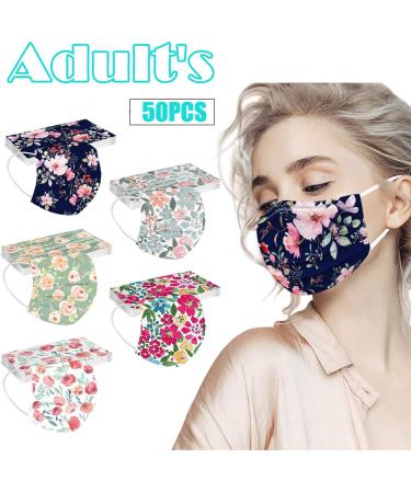 Buy Amyglin 50 Pack 3-Layer Disposable Face Masks - Breathable Non-Woven Butterfly Motif Bandana Scarf for Adults - International Shipping Available - Buy Online on GoSupps.com