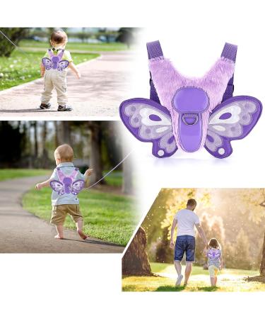 BTSKY Fluff Butterfly Toddler Walking Harness | Kids Safety Rein Leash Strap in Purple - Buy Online on GoSupps.com