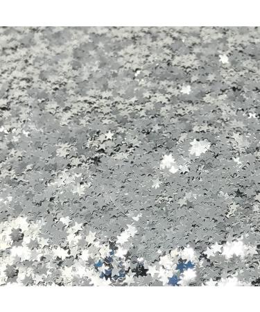 Hemway Ultra Shine Fine Glitter - Silver Stars 100g | Cosmetic Safe for Crafting Weddings & Art Decor - Buy Online on GoSupps.com