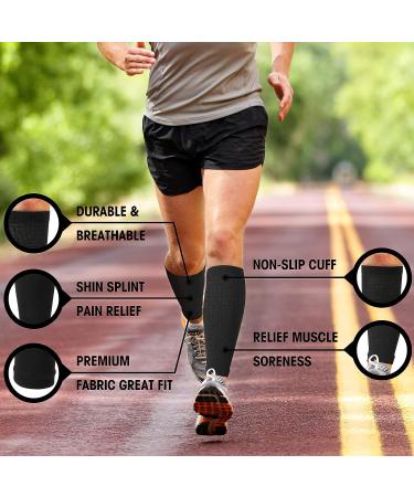 6 Pairs Retro Color Calf Compression Sleeves for Men and Women - Footless Leg Support for Running, Cycling, Shin Splint, Swelling, Varicose Veins - Pain Relief - Large/XX-Large - Buy Online on GoSupps.com