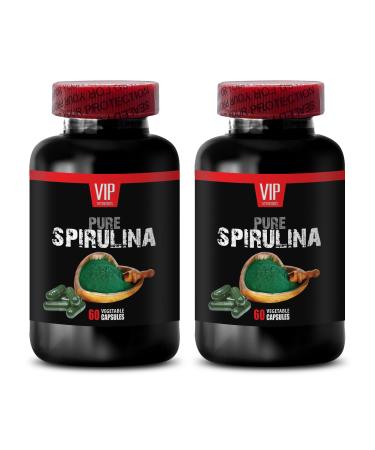 SPIRULINA Capsules - Organic Spirulina Natural Energy Spirulina Supplement Capsules Daily Wellness Overall Wellness Plant-Powered Energy Spirulina with Amino acids Balanced Mindful 2Bot