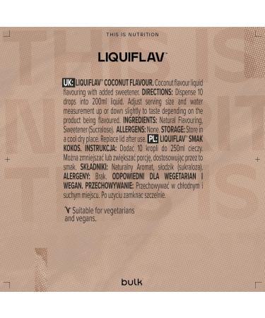 Bulk Coconut LiquiFlav Flavour Drops - 50ml Bottle - Buy Online on GoSupps.com