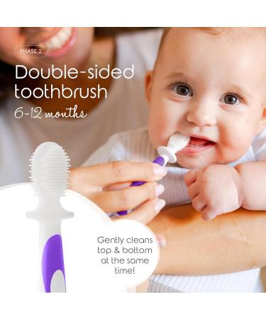 Cherish Baby Care Baby Toothbrush 0-2 Years - Safety-Tested & BPA-Free 3-Pack (Finger Toothbrush Baby Silicone Toothbrush Baby and Toddler Toothbrush) - Baby's First Toothbrush Kit (Purple) Purple Babies - Buy Online on GoSupps.com
