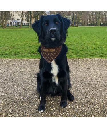 Custom Dog Scarf with Name - Printplanet Logo Pattern - Size L - Personalized Pet Accessory - Buy Online on GoSupps.com