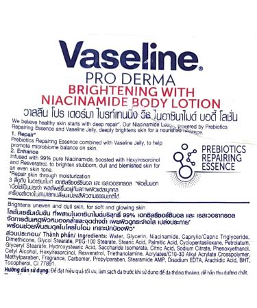 Vaseline Pro Derma 3 Brightening Body Lotion - 250ml for Dull & Uneven Skin - Glow & Hydrate International Shipping - Buy Online on GoSupps.com