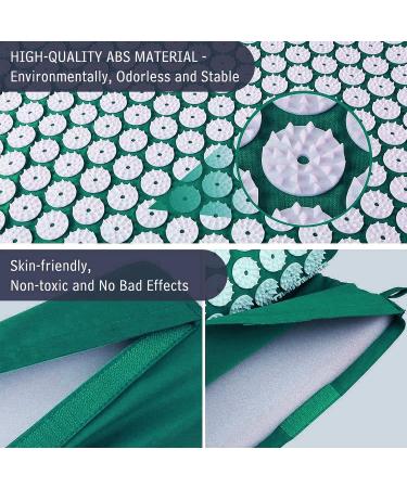 Angelkiss WXL-1007 Acupressure Mat - Eco-friendly Cotton Green-White - Best for Relaxation & Pain Relief | Buy Internationally - Buy Online on GoSupps.com