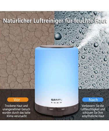 300ml Aroma Diffuser - Ultrasonic Humidifier with 7 LED Colors Automatic Shut-Off | BPA-Free Aromatherapy for Office Yoga Spa & More - Buy Online on GoSupps.com