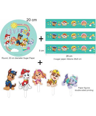 Cardasis Paw Patrol Cake Decoration Set | 20cm + 3 Volume + 4 Figures | Perfect for PAW Patrol Birthday Parties | International Shipping Available - Buy Online on GoSupps.com