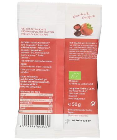 Buy Landgarten Organic Strawberry in Milk Chocolate - Pack of 3 (50g) | Premium Quality Treats - Buy Online on GoSupps.com