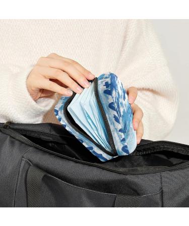 GIAPB Period Bag - Blue Pattern Color1965 | Sanitary Napkin Storage & Travel Makeup Pouch - Buy Online on GoSupps.com