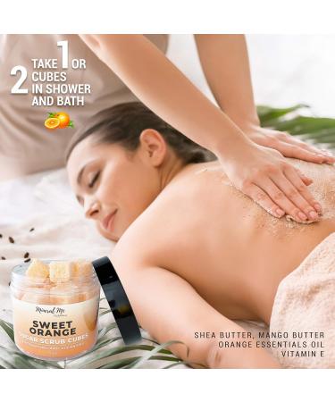 Body Scrub Exfoliator - 12oz SWEET Orange French Rose Sugar scrub cubes w/Mango Butter & Shea butter- Ultra Hydrating & Moisturizing Natural Organic for all body For hands arms legs elbow foot - Buy Online on GoSupps.com