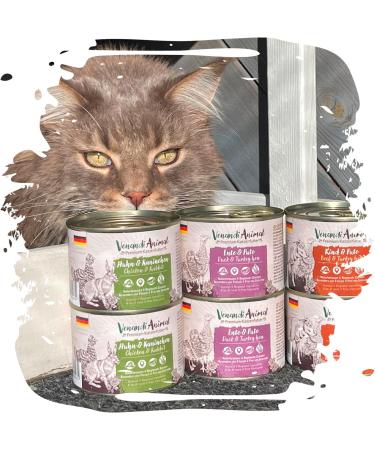 Buy Venandi Animal Premium Wet Cat Food - Tasting Package II (Horse Calf Turkey) | Grain-Free Monoprotein 6 Pack (6 x 200g) - International Shipping Available - Buy Online on GoSupps.com