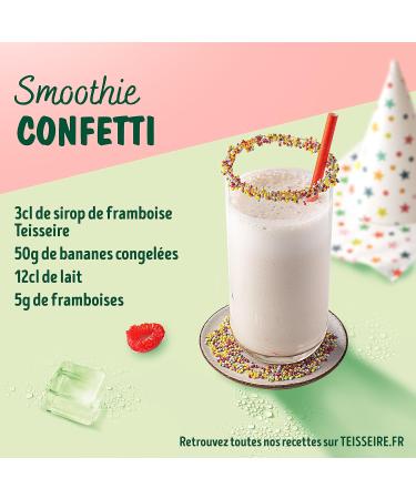 Teisseire Raspberry Syrup for Refreshing Drink Cocktails Recyclable Bottle 60cl - Buy Online on GoSupps.com