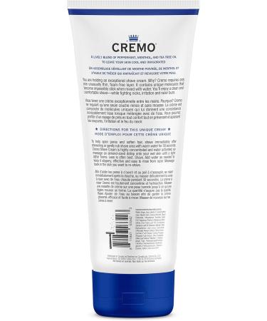 Cremo Cooling Shave Cream smooth shaving cream fights razor burn nicks and cuts 6 fl oz - Buy Online on GoSupps.com
