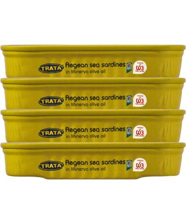 Trata Greek Sardines in Olive Oil Net Weight 400g - Buy Online on GoSupps.com