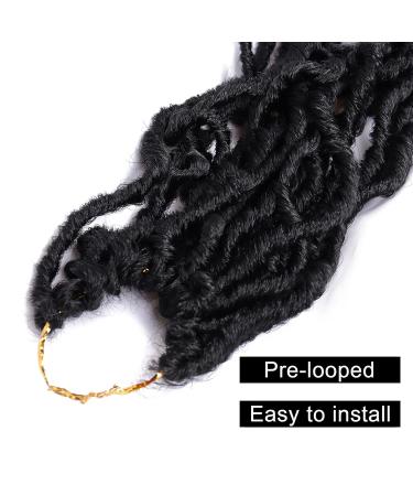 Faux Locs Crochet Hair 36 Inches - Super Long Pre-looped Goddess Locs Braiding Hair (Pack of 4) - 1B - Buy Online on GoSupps.com