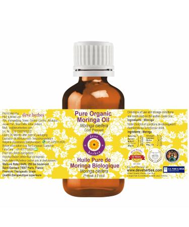 Buy Pure Organic Moringa Oil - Cold Pressed 50ml | 100% Natural Moringa Oleifera for Skin & Hair - International Shipping - Buy Online on GoSupps.com