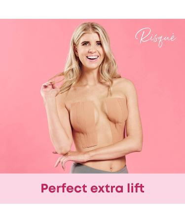 Boob Tape Strips for Breast Lift | Push-Up & Shape Body Tape | Compatible with Backless, Strapless Bras | Waterproof & Sweat-Proof - Beige - Buy Online on GoSupps.com